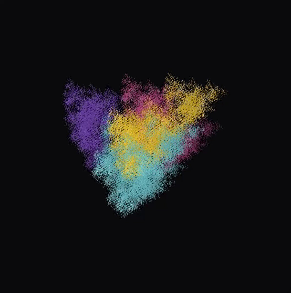 The image features a black background with a colorful, abstract painting or drawing that appears to be made of chalk. The artwork has a gradient effect, transitioning from one color to another. The text "art nft" is present, which could potentially be related to the artist behind this piece or an NFT (Non-Fungible token) system for the artwork. The focus on the image and its connection to the post suggests that it might be a discussion about the artist's work or the concept behind the piece.