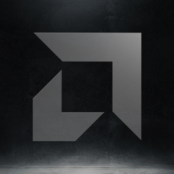 The image shows a stylized geometric logo featuring interlocking angular shapes in grayscale tones against a dark background. The caption relates to the post about Saudi Arabia's HUMAIN launching AI infrastructure with AMD Instinct systems, visually represented by the abstract tech-inspired logo.