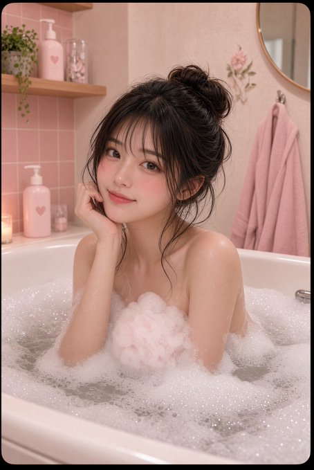A young woman relaxes in a bubble bath in a pink-tiled bathroom, posing with her hand on her cheek.

The image appears unrelated to the post's discussion of Arthur Hayes' Ethereum commentary and ETH/BTC trading metrics.