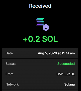 A confirmation screenshot showing a received transaction of +0.2 SOL on the Solana network, dated Aug 5, 2026 at 11:41 am, with a "Succeeded" status from wallet G5PJ...7gUL, validating the purchase of 6 Million $NOBULL tokens with a +200% bonus from blindbull.xyz.