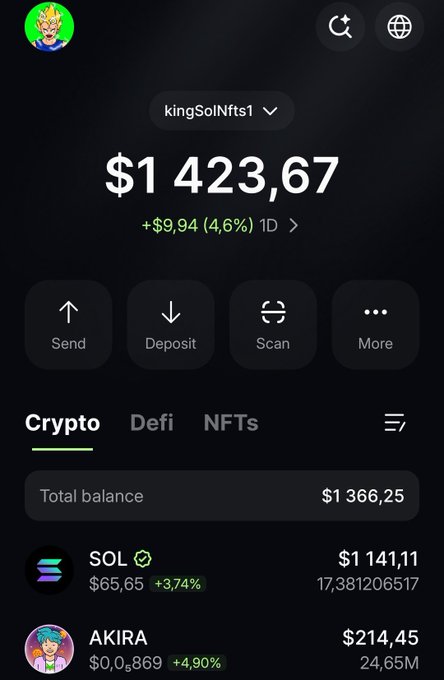 The image shows a detailed screenshot of an app or interface displaying information about a Bitcoin trading account. The screen contains various details such as account balance, transactions, and the names of other accounts that may be involved with the trading activity. A summary of payment methods is also available, which includes options like Cryptosol Nft and receiving money via payments from others in the game.

The post suggests using a specific mobile wallet called "Sol" to make payments for this Bitcoin trading platform. The text indicates there are multiple ways to earn, including receiving payments through the app or exchanging gameplay items for Bitcoins.