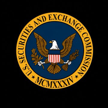 The image displays the official seal of the U.S. Securities and Exchange Commission, featuring a bald eagle holding a shield with red and white stripes, encircled by the text "U.S. SECURITIES AND EXCHANGE COMMISSION" and the Roman numeral "MCMXXXIV" (1934). The seal visually reinforces the post's focus on the SEC's leadership shakeup, highlighting the regulatory agency currently grappling with reduced commissioner ranks amid crypto policy shifts.