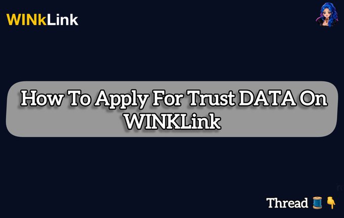 Title card reading 'How To Apply For Trust DATA On WINKLink' with WINkLink branding in the upper left and Thread emojis in the lower right.