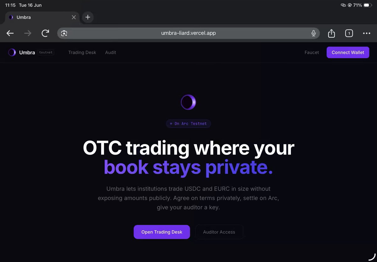 The image shows a screenshot of an open web browser's desktop window displaying the OTC trading app's interface. The screen contains information about the app, including text such as "UBRA", "OTC Trading where your book stays private!", and instructions on how to use it. In addition, there is a link that says "Open Trade Monitoring Platform". The image also features other posts related to the OTC trading app concept, which could provide further context or direction for those interested in using it.