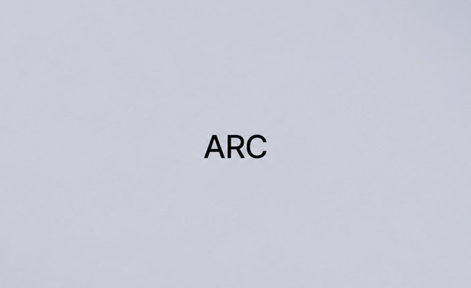 A minimalist image with the text 'ARC' displayed in black on a plain white background.
