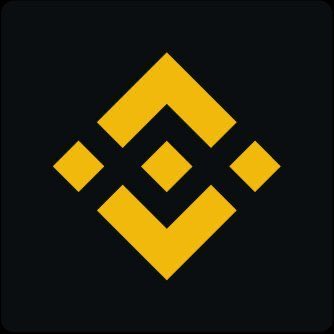 The image displays the Binance logo, a gold geometric design featuring a stylized "B" on a black square background. The logo represents the cryptocurrency exchange mentioned in the post as supporting the Injective ($INJ) mainnet upgrade with performance optimizations.