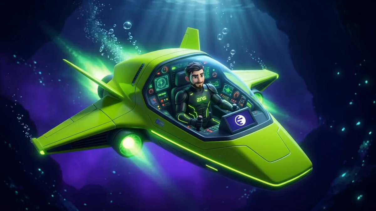 The image features a man sitting inside a green submarine, which has a yellow body with purple accents. The submarine appears to be floating in space or underwater, as indicated by its unique design. The man is seated at the controls of the submarine, likely navigating through the vast expanse of the ocean or sky. The post also mentions that there are 14 grinders available for purchase on the website Ink2.bio, which could potentially be used to grind ink or other materials.