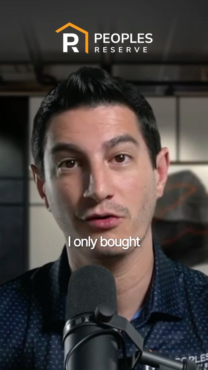 A man with dark hair sits in front of a microphone as the subtitle reads "I only bought". The "Peoples Reserve" logo is featured at the top of the image.