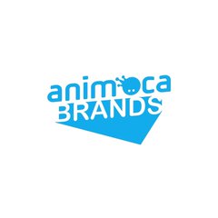 The image features the Animoca Brands logo, displaying the company name in blue text with a playful character icon incorporated into the lettering, set against a light blue speech bubble shape. The logo accompanies news of Animoca Brands suspending its reverse merger talks with Currenc Group while still planning to go public.