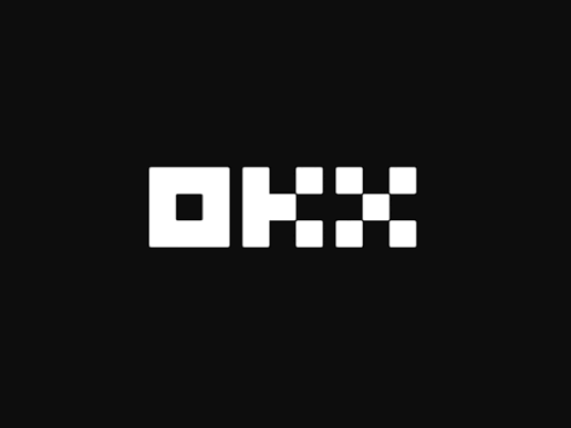 The image displays the OKX logo in white pixelated/blocky lettering on a black background, representing the cryptocurrency exchange that is referenced in the post as having exited and then returned to the Nigerian market.