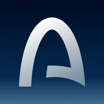 A stylized letter "A" logo rendered in silver against a dark blue gradient background, representing the Arc blockchain project referenced in the post criticizing its exclusive mainnet access and lack of grassroots engagement.