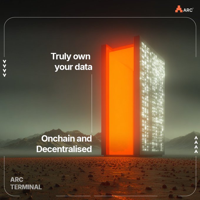 "Stop giving away your data for free. Mainstream AI is a black hole for your privacy. They Refuse to play by those rules at @TheARCTERMINAL arc are ushering in an era of onchain, user-owned data. It's time to choose".
