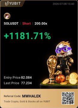 A YUBIT trading app screenshot showcases a successful SOLUSDT short position with a massive +1181.71% gain, entry price of 82.084 and last price of 77.234 at 200.00x leverage, perfectly illustrating the post's message about achieving extraordinary results—where the impressive profit speaks louder than any opinion or criticism.