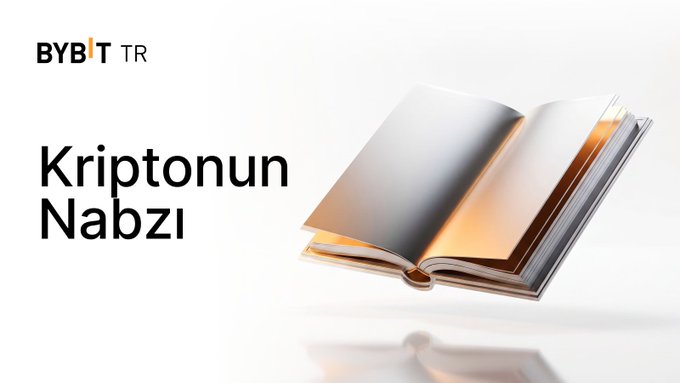 A promotional graphic for 'BYBIT TR' featuring an open, glowing book and the Turkish text 'Kriptonun Nabzı' (Pulse of Crypto).