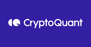 The CryptoQuant logo displayed in white on a solid blue/purple background.