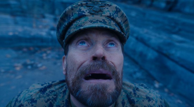 The image shows a man wearing a military uniform, with his eyes wide open as if he has just heard something unexpected or startling. The caption above the image reads "There will be more crash than the current?" which suggests that there might be an impending danger or event in the background that could potentially cause harm to the people present.

The man's facial expression and body language indicate a sense of surprise, fear, or concern about what he has just heard or seen. This reaction is not uncommon when faced with unexpected situations or events, as it can trigger a fight-or-flight response in humans. The image captures this moment perfectly, making the viewer feel like they are experiencing the same emotions and reactions as the man in the military uniform.