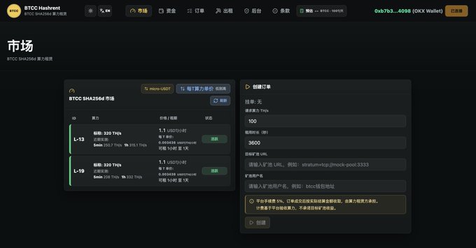 The image shows a screenshot of a Bitcoin trading platform called BTCC. It displays the screen of the platform which features the BTC/USDT/LTC/XBT combination, along with information about the user's balance and transaction history. The post is labeled as post-00s, indicating that it was posted around 0 minutes after it was published. The Bitcoin community has grown to over 2,000 members, and prices for Bitcoin have been steadily climbing above 0.1 dollars per coin (or 100 cents). Additionally, there is a Bitcoin hashrate rental platform on the website called rent.casualmine.com, where users can pay to rent hashrates from the BTC/USDT/LTC/XBT combination of their choice.