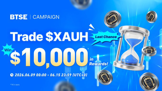 The image features a large advertisement for a trade opportunity where the participant will win $10,000 if they execute the trade successfully within six hours. The clock in the top left corner indicates that the time is already 6:15. There are multiple coins scattered throughout the ad, including one with a gold design and another with black letters spelling out "XAUH". These coins represent various denominations of currency used for transactions on this platform. The advertisement also includes a banner advertising a crypto token called "XAUH" that can be traded for $10,000.