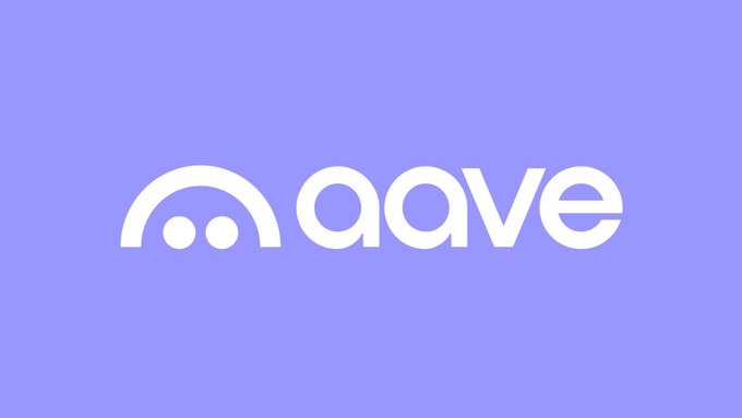 The image displays the Aave logo, featuring a stylized white mascot icon beside the lowercase "aave" wordmark, set against a solid purple background. This branding represents Aave, the decentralized lending platform that is winding down operations on certain blockchain networks including Aptos, Scroll, SonicLabs, Zksync, and Soneium.