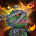 The image features a cartoon character with a green body, wearing a gray bandage wrapped around its head. The character has a large mouth open wide, revealing sharp teeth that are gleaming under the light. The background of the image is dark and filled with flames, giving it an intense and fiery atmosphere. The caption "GM Pepe Explorers" suggests that this image might be related to a game or an online community where players can explore and discover new characters and environments together.

The post also mentions that the character is from the game GM Pepe Explorers. This implies that the creator of the image has designed the character based on the rules and mechanics of the game, which could involve exploring different worlds, interacting with various characters, or even fighting monsters to progress through levels. The fiery background in the image further supports this idea, as it is a common element found in many games and online communities related to exploration and adventure.