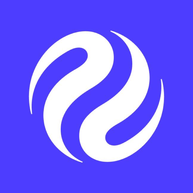 The image features a logo with two swirls, one white and one blue, positioned centrally against a dark blue background. The text "Most people still think @injective is just a perp chain" is written below the logo. This statement seems to be related to the content of the post that was shared in the image.