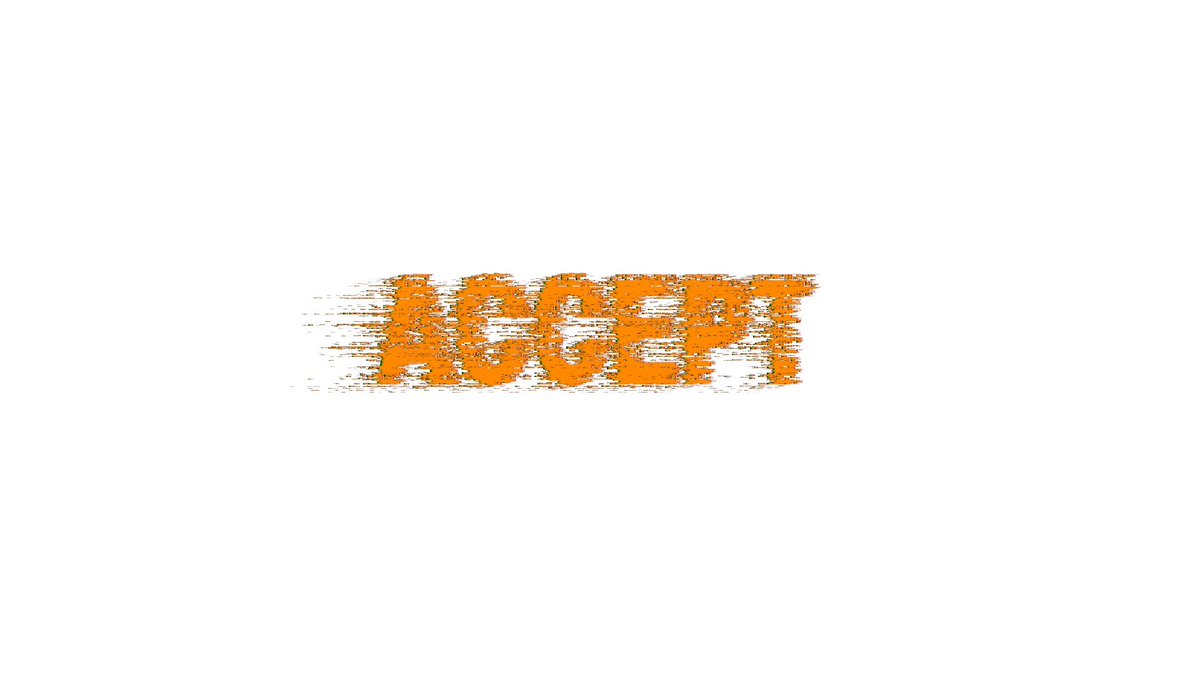 The image features a white background with the word "Accept" written in large orange letters. The text is slightly tilted to the right, giving it an artistic touch. Below the main text, there's some additional information about Bitcoin.com that includes details on buying and selling Bitcoins, converting them into Zano currency, and accepting crypto payments within the app.
