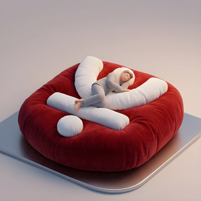 A baby peacefully sleeps inside a plush red pouch, wrapped cozily by white cushioning on a laptop, symbolizing how JustWrapper securely and comfortably contains digital assets within the JUST ecosystem, much like a protective wrapper providing flexible, customizable token management.