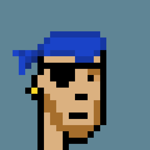 A pixelated portrait of CryptoPunk #1717, featuring a figure with a blue bandana and brown facial features against a muted background. The image represents the NFT purchased by snax.eth for 38 ETH, above the PunkPredictor estimate of 33.31 ETH.