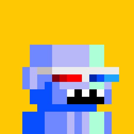 A pixel art image featuring a blue character with sunglasses and sharp teeth on a yellow background, representing the upcoming ZecBit NFT collection minting on September 3rd with 3,333 free NFTs.