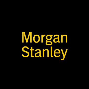 The image features the logo of Morgan Stanley, a prominent financial services firm. The text "Morgan Stanley" is displayed in a large yellow font at the top center of the image. Below this, there are two smaller texts that read "$ETH" and "$SOL". These two words represent the spot and exchange prices on respective ETFs. The main information appears to be about some type of financial services company, possibly involving ETF trading or investment management for equity markets.