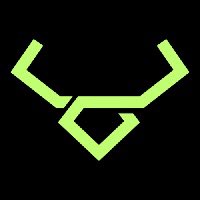 A stylized lime-green geometric logo on a black background, featuring angular shapes that resemble a bull's horns and diamond, evoking a strong, bullish crypto/Web3 aesthetic fitting the post's reference to returning "to the trenches" with tokens $OXFUND, $QUANTO, and $ZHUSU.