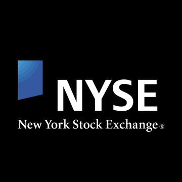 The logo for the NYSE (New York Stock Exchange) displayed on a black background.