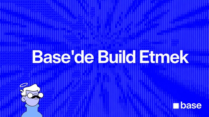 The image features a blue background with white text that reads "Base de Build Etmek". Below this, there's an illustration of a person wearing glasses standing against the blue background. The image also includes a watermark that says "base" in black letters at the bottom right corner and "@base" in black letters at the top left corner.
