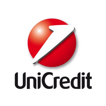 The UniCredit logo, consisting of a red sphere with a silver arrow-like symbol and the company name in black text.