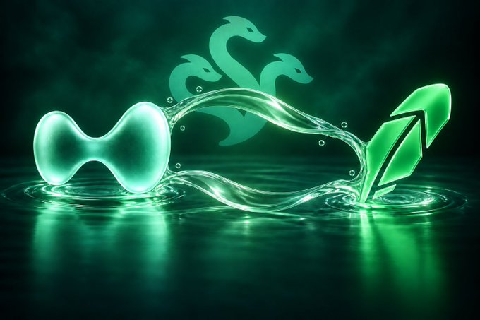 A digital illustration features a green, glowing, snake-like Razer logo emerging from water with an upward-pointing arrow.