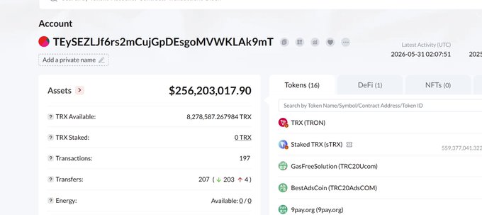 The image shows a computer screen displaying a page about Tren Inc., a company listed on the NASDAQ with shares that are now trading at $0.34 each. The web browser window of the screen features information about Tren reserves, which were purchased at an average price of $0.3446 and continue to expand the Tren ecosystem. The post emphasizes the company's confidence in the long-term development of TRON as a digital asset or cryptocurrency.