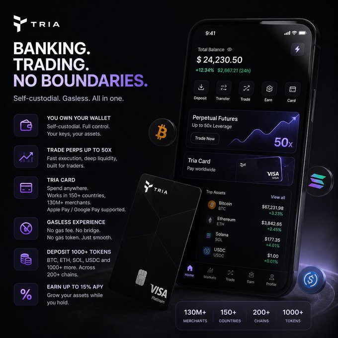 The image shows a cell phone with an app that displays information about trading, including details of different cryptocurrencies and their values. The text on the screen reads "bankings.trading.no boundaries", indicating that the app supports various financial transactions across different platforms. The phone is placed against a black background, making it stand out prominently in the image.