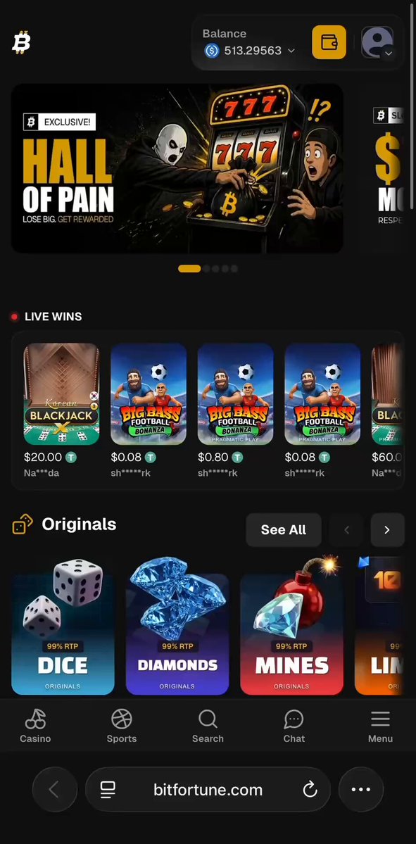 The image shows a phone screen displaying an app called "BitF Fortune" with various game options available for download. The app has a rating of 4.5 stars out of 5. The user's name, "bitfuturnu", is also visible in the app. A post on social media suggests that there are some tips or strategies to be shared by users who have signed up for this app.