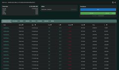 A blurry trading dashboard displays a positions table with columns for size, margin, entry price, mark price, and liquidation price, showing numerous long positions with green and red color coding indicating profit and loss states. The accompanying post suggests a strategy of initiating long positions at the top and then aggressively dumping them just above liquidation prices to liquidate over-leveraged weekend FOMO longs.