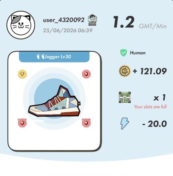 The image shows a computer screen displaying a user profile page for a jogging game. The profile includes information about the player's progress, such as their current position, the number of steps taken, and the distance covered during the jog. There are also coins scattered around the profile, which can be used to purchase power-ups or other items within the game. A cat is visible in the image, adding a playful touch to the overall scene.