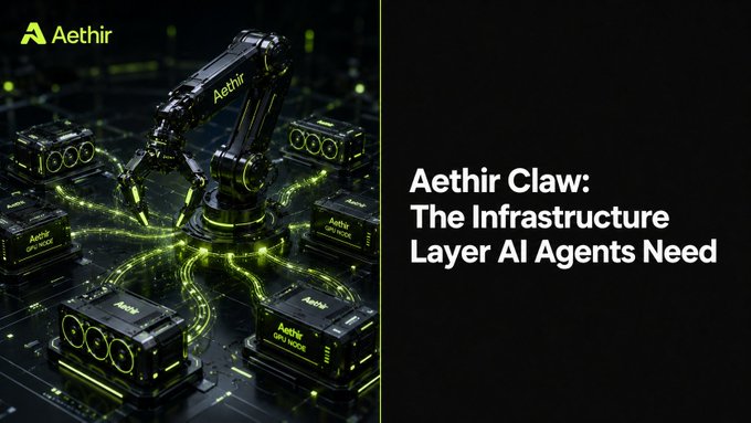 The image features a poster for a company called Aethir Claw that specializes in creating AI agents. These agents are designed to run on GPU compute, meaning they require powerful hardware to function effectively. The poster highlights the importance of having dedicated VPS instances for each AI agent, as it ensures that every agent has its own isolated and self-sufficient computing environment. This distributed approach allows for global reach and 24/7 availability of AI agents without relying on a centralized server or infrastructure.