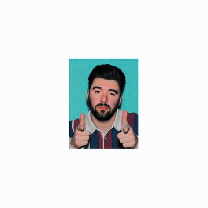A bearded man in a striped polo gives two thumbs up against a teal background, humorously serving as the "face" of repeated sales bot pings in a growing collection of outreach opportunities.