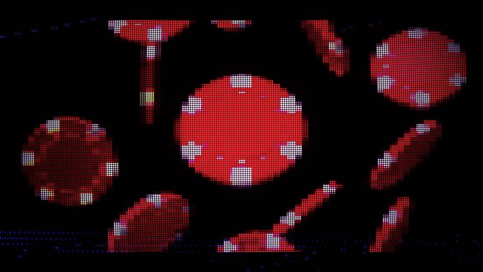 A red, pixelated LED-style graphic displaying "1,000" alongside decorative circles serves as a vibrant visual to announce a $1,000 Solana giveaway featuring 10 winners of $100 each, tied to the post's celebratory contest.