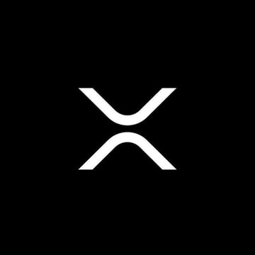 The image displays a white stylized "X" logo on a black background, representing the XRP cryptocurrency. This serves as the visual identifier for the token discussed in the post, which highlights XRP's recent momentum as CNBC's "hottest" crypto trade and Italy's largest bank purchasing $18 million worth of XRP.