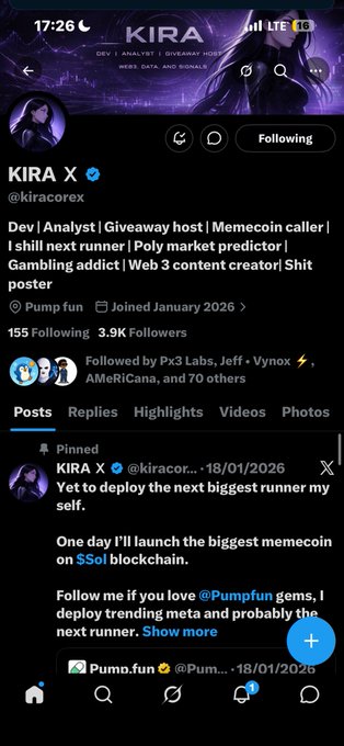 The image shows a social media post with a Twitter account that has been created by a user named Kira X. The post features a list of people who have contributed to the account, along with their names and the dates they joined the account. One person's name is "Derrick" and another person's name is "BakyXRTtW2cdivHrqoENQhSfaMjGLRgDudV8QSBGcKNf Will be really appreciative". The post also includes a link to the account, which can be found by looking at the bottom of the image.