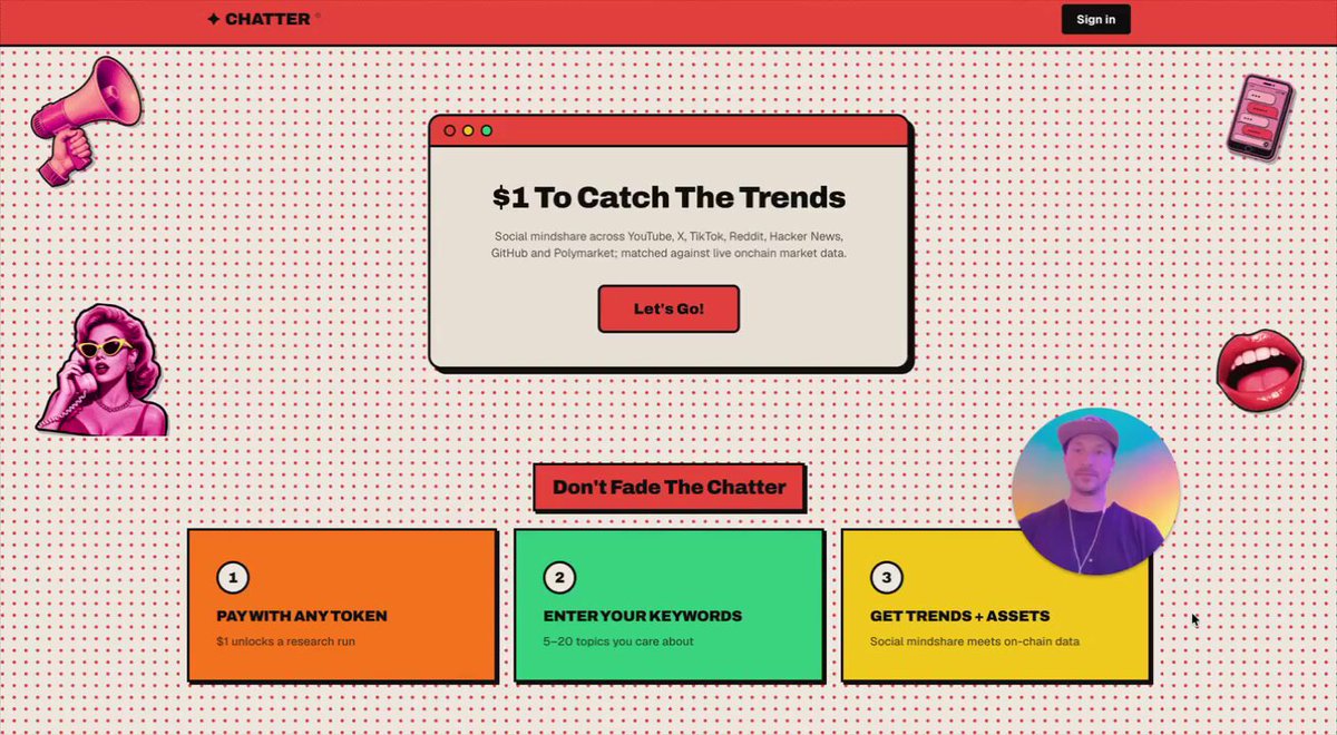 The image features a website called Chatter with an updated interface, giving users access to various buttons and panels designed to provide information or interactivity. The layout appears modern and user-friendly. There are several images within the site that add visual appeal, including a person's face and a woman holding a whistle. A post on Twitter is also visible in the background, suggesting that Chatter may be related to social media or online communication platforms.