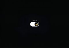 A small toggle switch icon appears centered on a dark navy background.