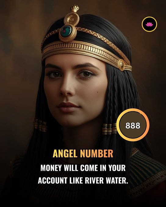 The image features a woman with long black hair wearing an ornate headdress, possibly resembling an Egyptian princess or queen. She has her face turned towards the camera, giving us a clear view of her features. The background of the image is dark brown, which contrasts nicely with the woman's attire and highlights her presence in the frame.

The caption below the image reads: "DROP 888" TO CLAIM IT!. This phrase seems to be a reference or a tagline related to the image, possibly indicating that someone has taken this photo for a specific purpose or event.