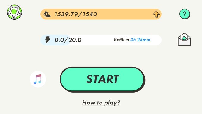 A screenshot of the STEPN app interface displays energy reserves nearly depleted at "0.0/20.0" with a refill timer of "3h 25min," while the sneaker cap shows "1539.79/1540," visually confirming the post's claim that the GST cap of 1,540 has almost been reached.