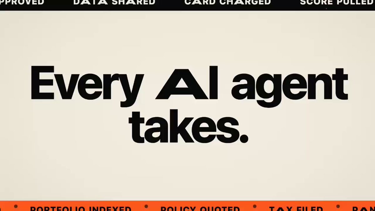 The image features a white background with black text that reads "Every AI Agent takes. Finsy - A Civitas use case. A financial agent that asks before it acts. #Civitas #Algorand #AInew". The image also includes an orange border and a red circle, which are used to highlight the title of the post.